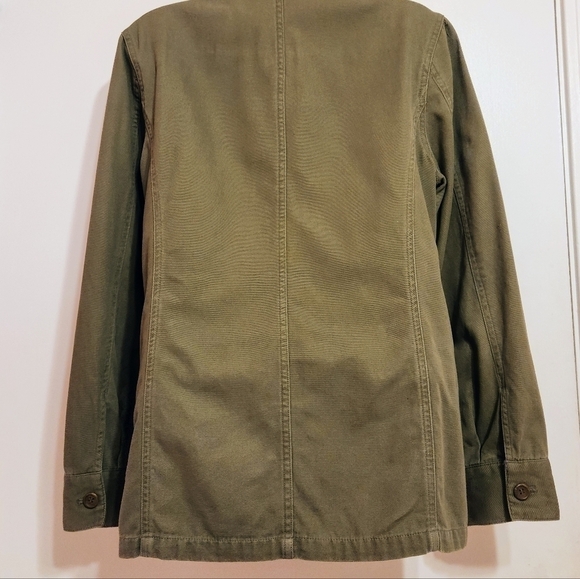 Style & Co Cotton Utility Jacket Khaki Green Size 6 - Picture 7 of 11